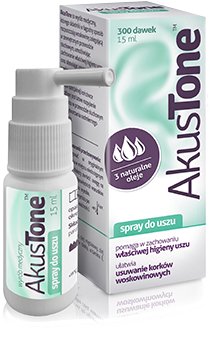 Akustone, spray do uszu, 15 ml Akustone