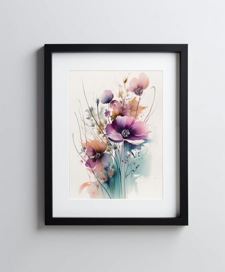 Akwarela Dzikie Kwiaty - 40x50 cm - Bez ramy Harmony Posters