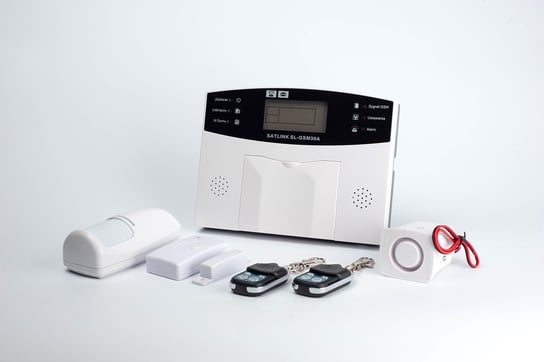 Alarm bezprzewodowy GSM SATLINK SL-GSM30A, biały, 110dB SAT-LINK