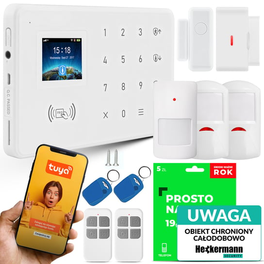 Alarm GSM Heckermann Protector TS-G20 Tuya BOX  + 2xPIR + 1xOkno Heckermann