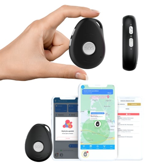 Alarm osobisty Locon Safe Call Czarny - polska aplikacja Bezpieczna Rodzina
