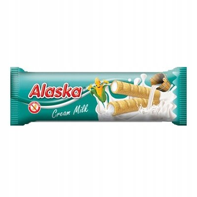 ALASKA Rurki kukurydz.B/G nadzienie-krem mlecz.18g Alaska Foods