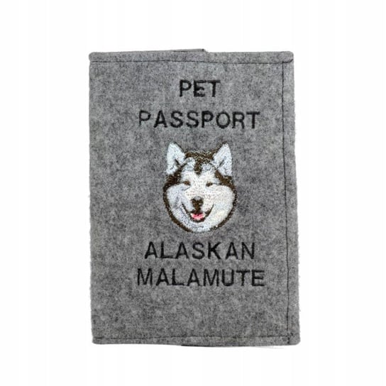 Alaskan Malamut Haftowany pokrowiec na paszport Inna marka