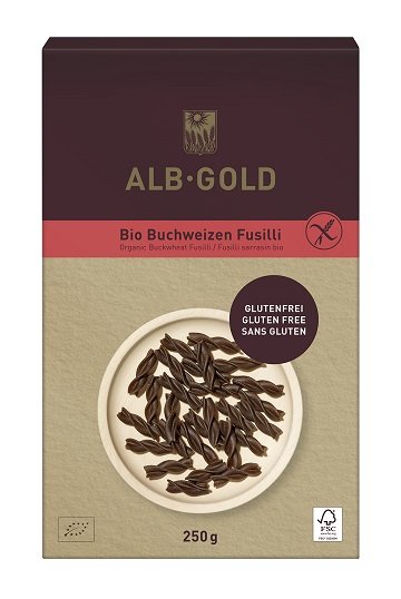 Alb Gold, makaron (gryczany) świderki bezglutenowy bio, 250 g Alb-Gold