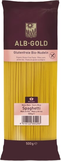 Alb Gold, makaron (kukurydziano-ryżowy) spaghetti bezglutenowy bio, 500 g Alb-Gold
