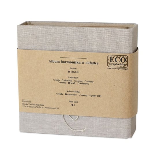 Album harmonijka w okładce Eco-Scrapbooking - KRAFT 14x14x7 Eco-scrapbooking