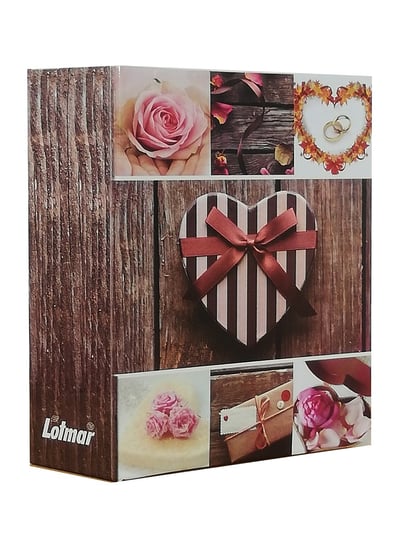 Album kieszeniowy LOTMAR Hearts na 304 zdjęcia 10x15 cm, bordowa wstążka Lotmar
