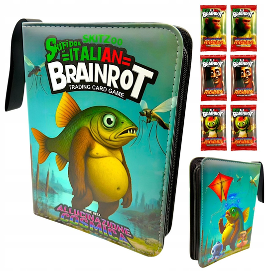 Set Brainrot: 60 Carte Da Collezione + 32 Adesivi Strani - Album Skifidol, Stampa Di Qualità, Universo Psichedelico