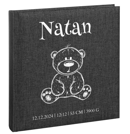 Album na zdjęcia Dziecka - GOLDBUCH 30 Kart – Prezent z Twoim nadrukiem na Chrzest, Roczek - oprawa lniana Gift House