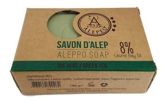Alepeo, Aleppo, formowane mydło Zielona Herbata, 100 g Alepeo