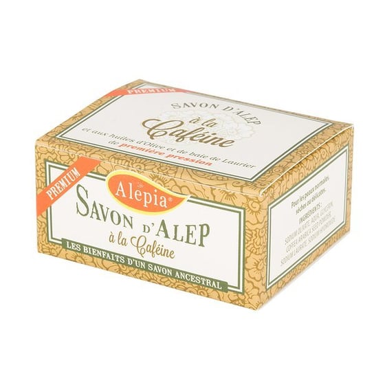 Alepia, Premium, mydło alep z kofeiną, 125 g Alepia