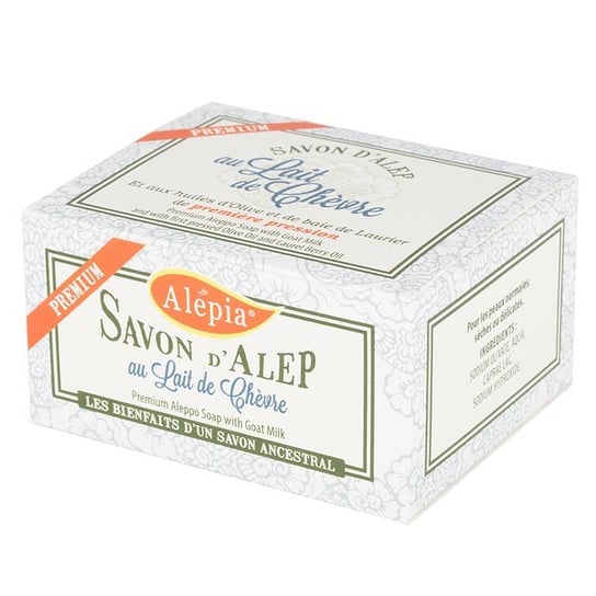 Alepia, Premium, mydło alep z kozim mlekiem, 125 g Alepia