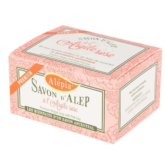 Alepia, Premium, mydło peelingujące alep argile rose, 125 g Alepia