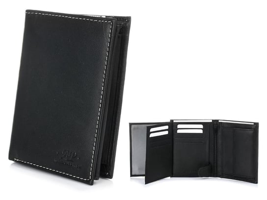 Alessandro Paoli czarny męskie portfel skórzany duży K43 czarny Alessandro Paoli