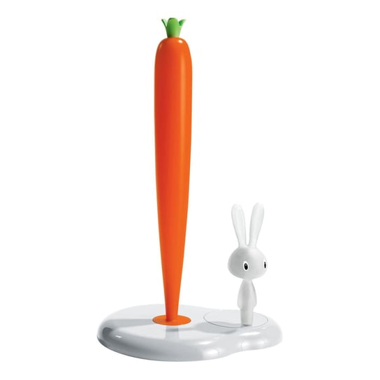 Alessi, Bunny & Carrot, Stojak na ręcznik marchewka i królik, pomarańczowo-biały, 29,4 cm Alessi