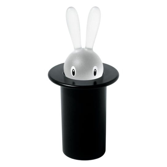 Alessi, Magic Bunny, Pojemnik na wykałaczki, królik, czarny, 14 cm Alessi