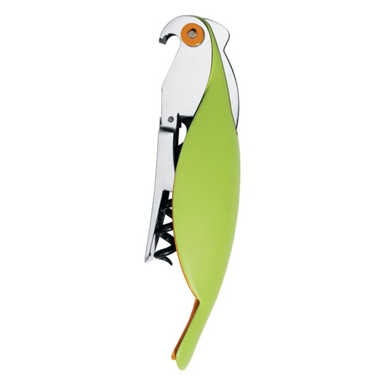 Alessi, Parrot, Korkociąg-otwieracz do butelek papuga, zielony Alessi