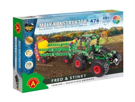 Alexander, zabawka konstrukcyjna Mały konstruktor Fred & Stinky Traktor Alexander