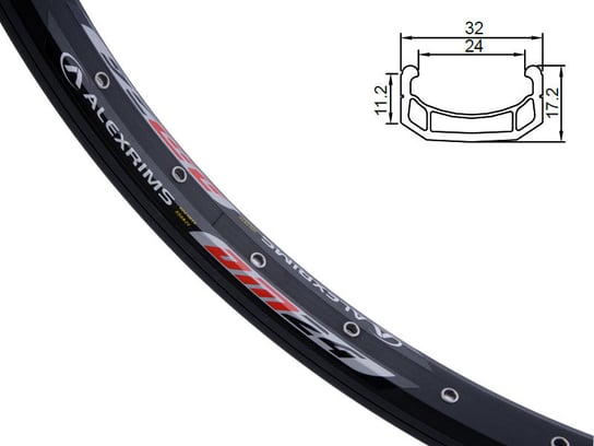 Alexrims, Obręcz eXtreme, DM24 CNC, 24"x48 otw. Alexrims