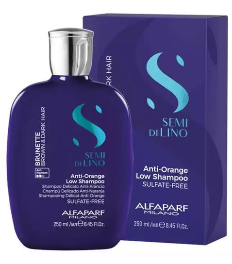 Alfaparf, Semi Di Lino Brunette Anti-Orange Low Shampoo, Szampon, 250 ml Alfaparf