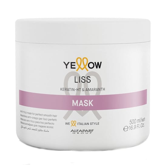 Alfaparf Yellow Liss Maska wygładzająca i zapobiegająca puszeniu włosów 500ml Alfaparf