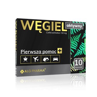 Alg Pharma, Suplement diety węgiel aktywny 150 mg, 10 kaps. Alg Pharma