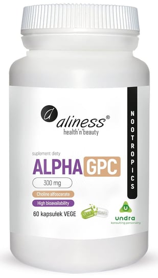 Aliness ALPHA GPC 300 mg Suplement diety, 60 kaps. VEGE Aliness