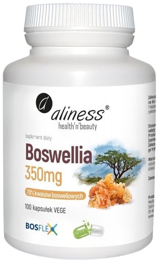 Aliness, Boswellia 350 mg (70%/10%), Suplement diety, 100 Vege kaps. Inna marka