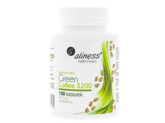 Aliness, CGA Green Coffee 3200, Suplement diety, 100 kapsułek Aliness