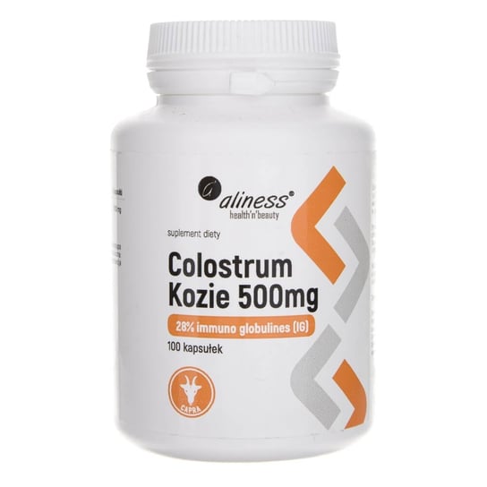 Aliness, Colostrum Kozie IG 28% 500 mg,  Suplement diety, 100 kaps. MedicaLine
