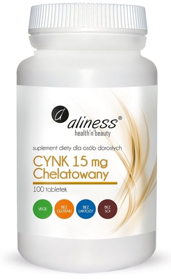 Aliness, Cynk Chelatowany 15 mg, Suplement diety, 100 tabletek MedicaLine