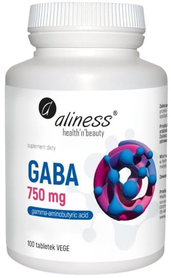 Aliness, GABA 750 mg, Suplement Diety, 100 Vege tab. Aliness