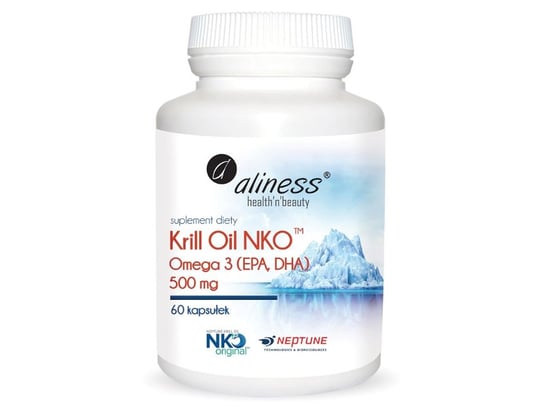 Aliness, Krill Oil NKO, 500 mg, Suplement diety, 60 kaps. Aliness