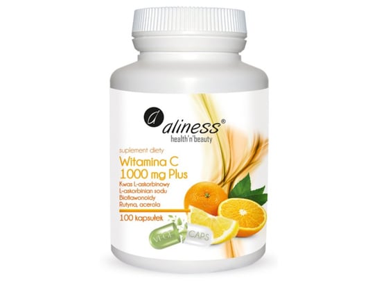 Aliness, Witamina C, 1000 mg Plus,  Suplement diety, 100 kaps. Aliness