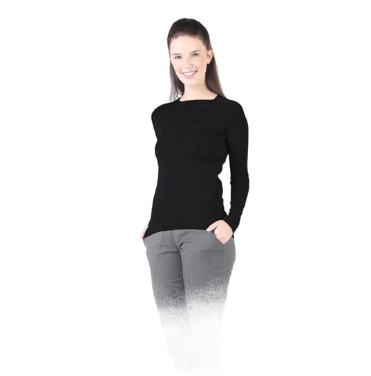 Alize - Koszulka z długim rękawem (100% wełny Merino) - czarna L Woolona