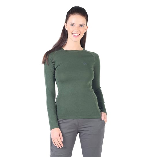 Alize - Koszulka z długim rękawem (100% wełny Merino) - zielona L Woolona