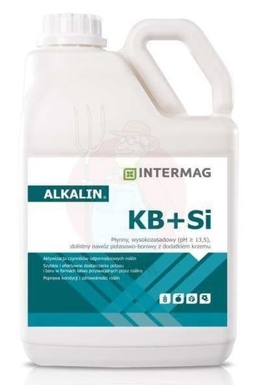 ALKALIN KB+Si to płynny, wysokozasadowy (pH ≥ 13,5) nawóz potasowo-borowy z dodatkiem krzemu (14 g/l w przeliczeniu na SiO2), o właściwościach ochronnych. inna (Inny)