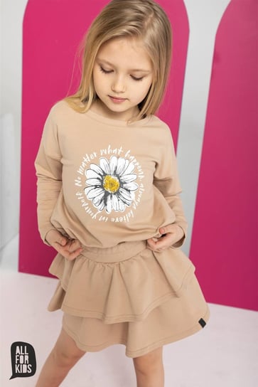 All For Kids Bluza Crop Beż - 116-122 All For Kids