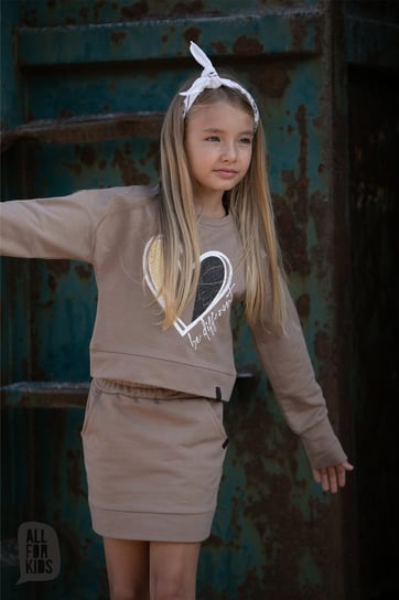 All for Kids Bluza Serce Cappuccino - 104-110 All For Kids