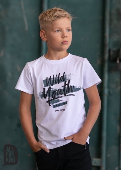 All For Kids, T-shirt chłopięcy z nadrukiem, rozmiar 104/110 All For Kids