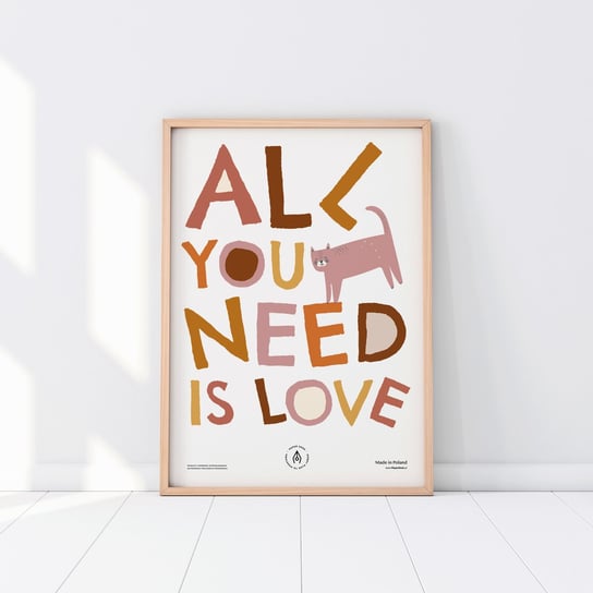 All You Need Is Love – Plakat A3 Do Dziecięcego Pokoju W Stylu Boho PaperDesk