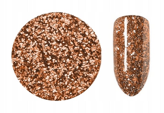 AllePaznokcie, Efekt miedziany brokat copper 3d pyłek paznokcie AllePaznokcie