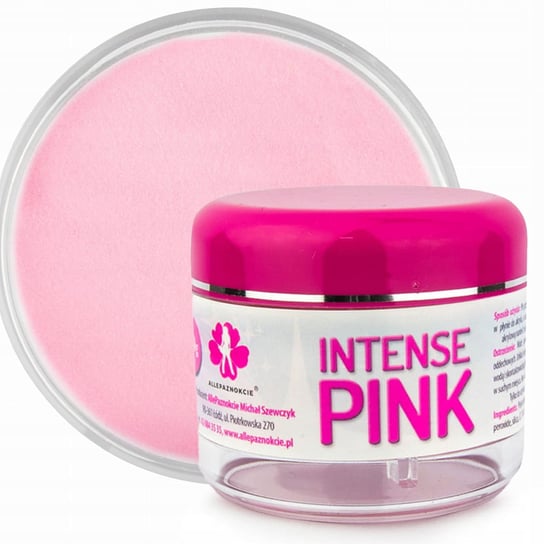 Allepaznokcie, Proszek Akrylowy Do Paznokci Puder Do Masy Akrylowej Intense Pink 30g AllePaznokcie