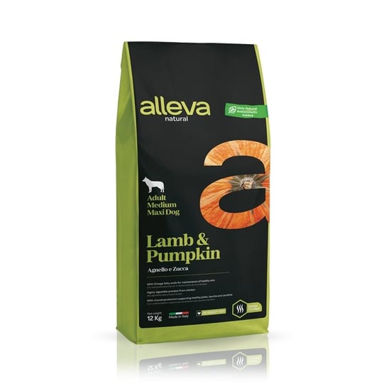 Alleva Natural Adult Medium/Maxi Lamb &amp; Pumpkin 12kg ALLEVA