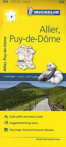 Allier, Puy-de-Dôme. Mapa 1:150 000 Opracowanie zbiorowe