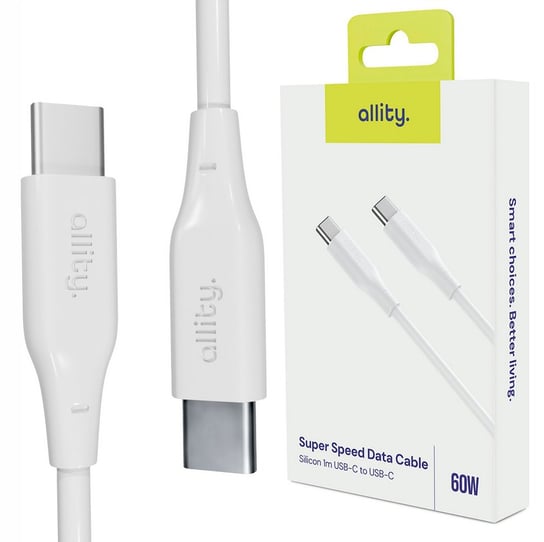 Allity kabel AUC-02 USB-C - USB-C 1,0 m 60W biały Allity