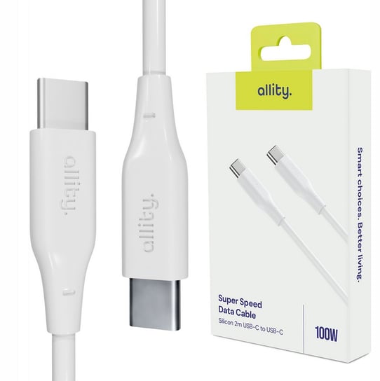 Allity kabel AUC-02 USB-C - USB-C 2,0 m 100W biały Allity