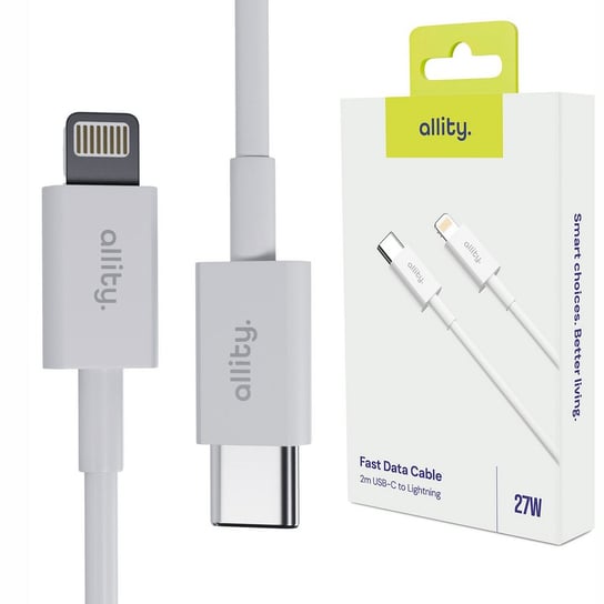 Allity kabel AUC-03 USB-C - Lightning 2,0 m 27W biały Allity