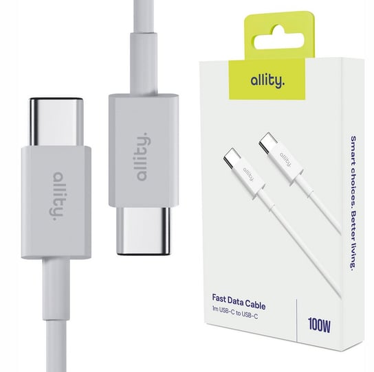 Allity kabel AUC-03 USB-C - USB-C 1,0 m 100W biały Allity