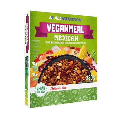 Allnutrition, danie Veganmeal Mexican kuskus perłowy z czerwoną fasolą i warzywami, 280 g Allnutrition